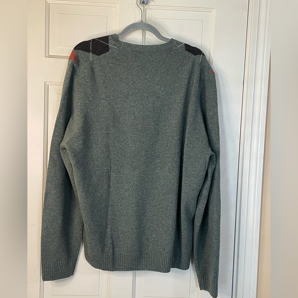 Brooks Brothers Sweater XL Green Argyle Scottish Lambswool - Picture 7 of 9